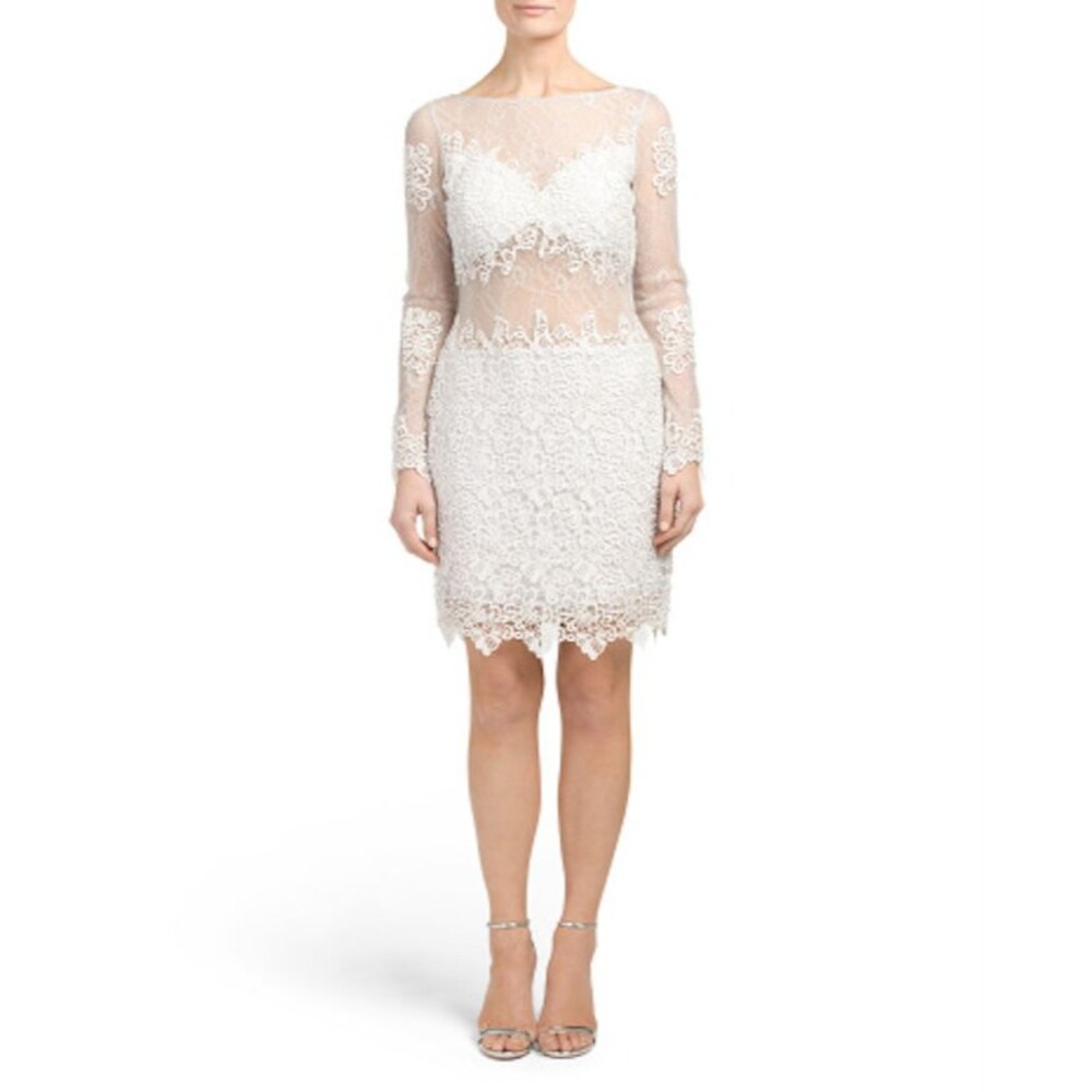 Basix Black Label Long Sleeve Illusion Dress